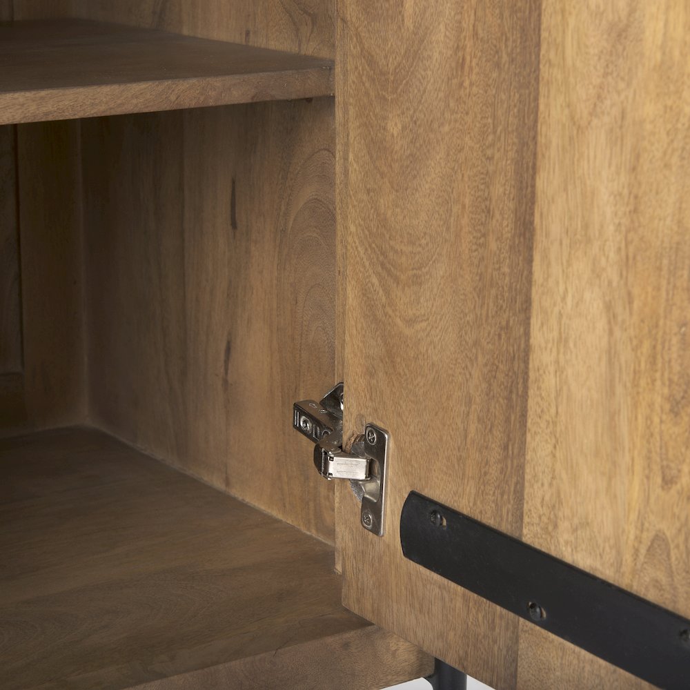 36.0L X 19.5W X 36.0H 2 Door Wood And Metal Cabinet
