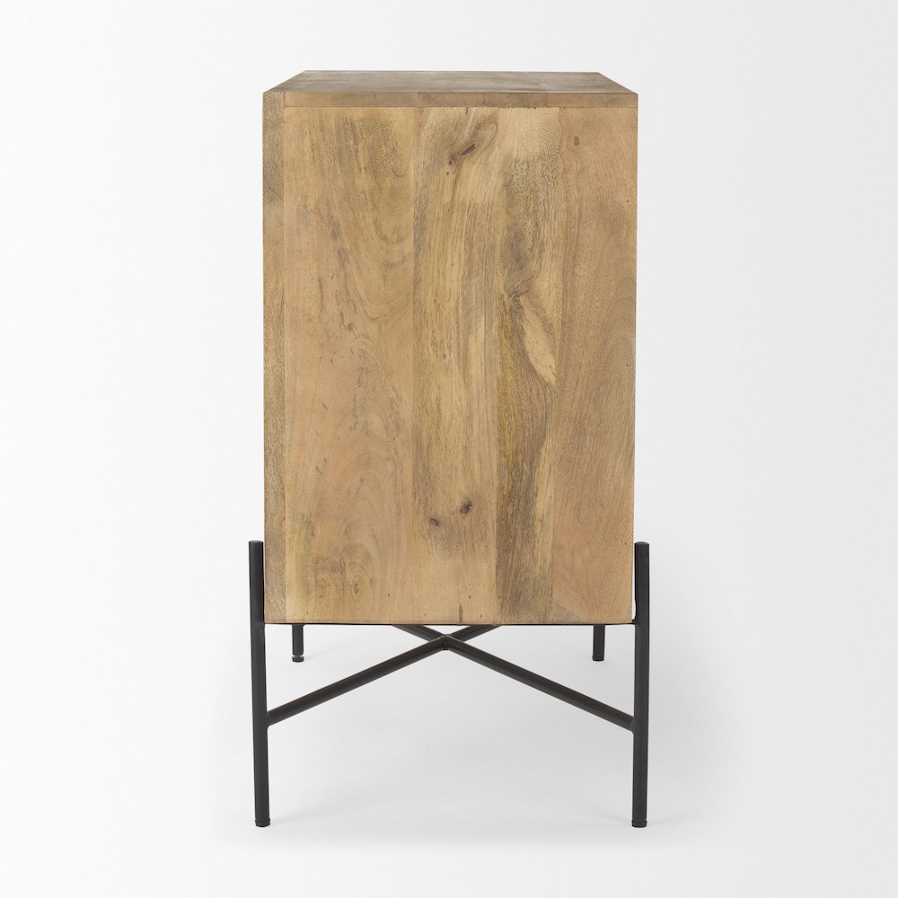 36.0L X 19.5W X 36.0H 2 Door Wood And Metal Cabinet