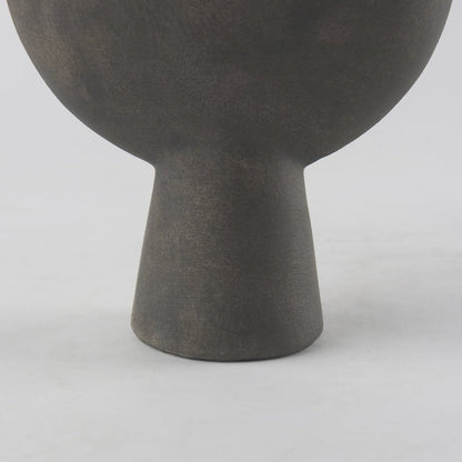 Kaz 6.7L x 5.5W x 11.2H Earthy Brown Ceramic Vase