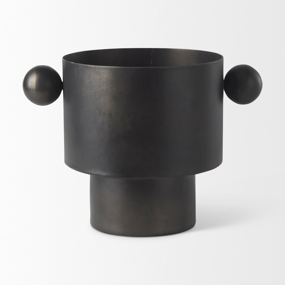 Juno 6.5H Medium Black Iron Vase