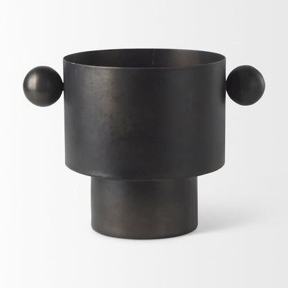 Juno 6.5H Medium Black Iron Vase