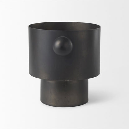 Juno 6.5H Medium Black Iron Vase