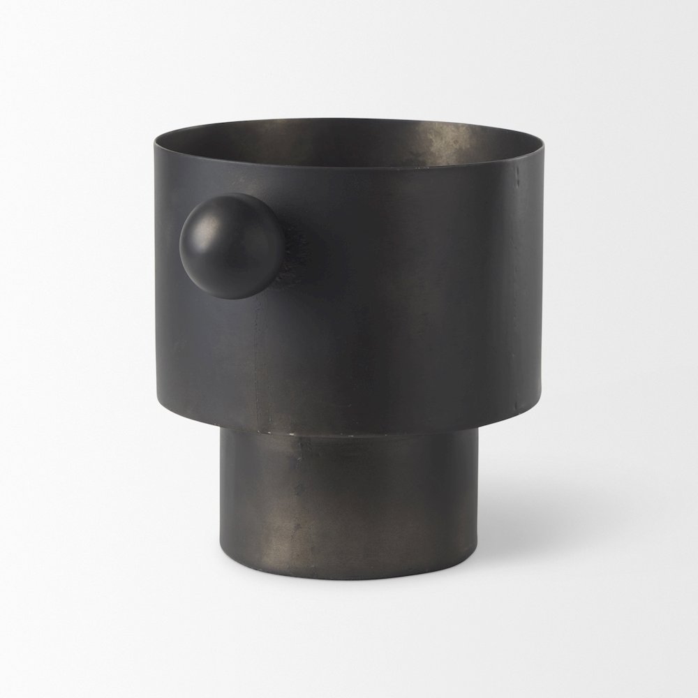 Juno 6.5H Medium Black Iron Vase