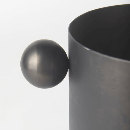 Juno 6.5H Medium Black Iron Vase