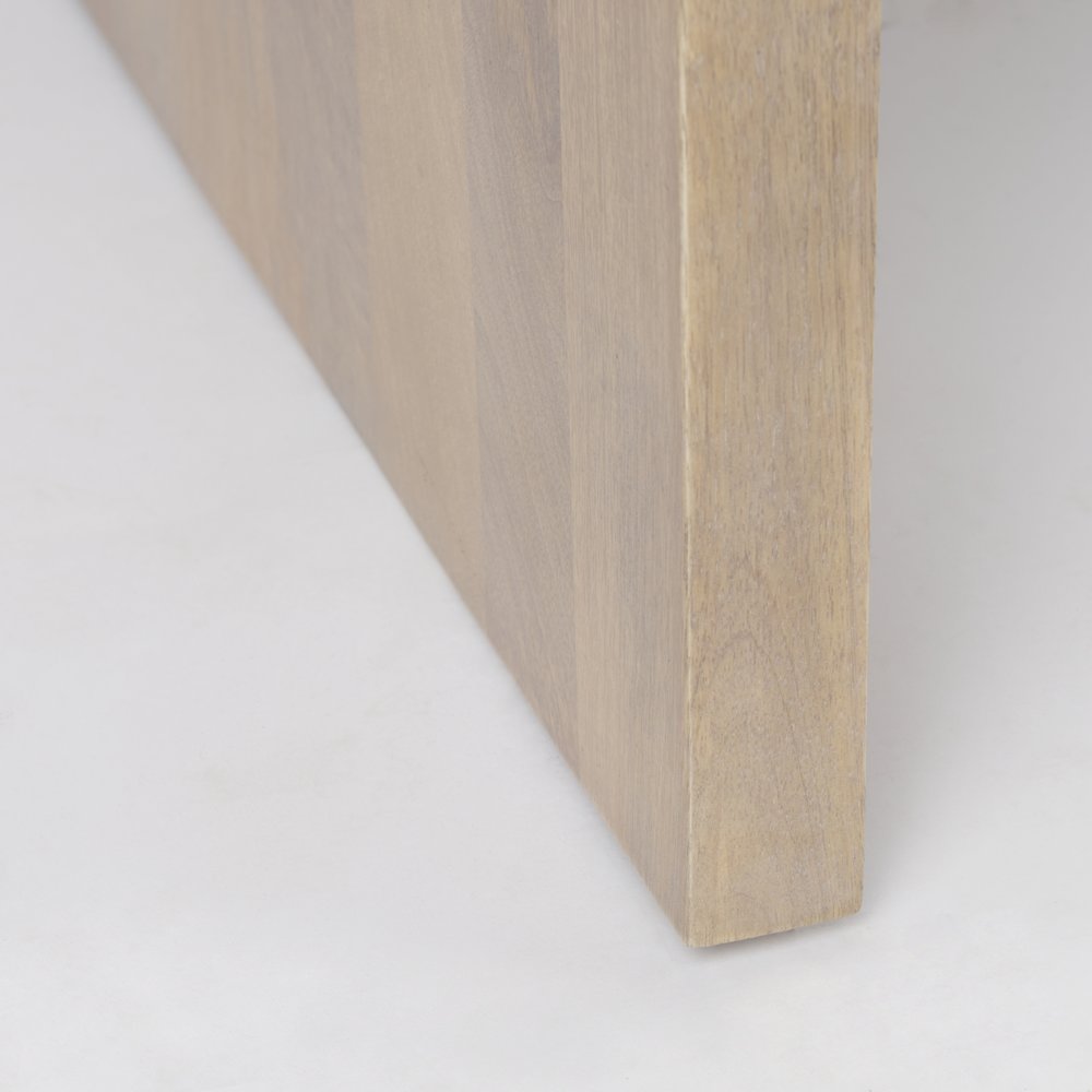 48.0L X 28.0W X 16.0H Light Brown Wood And White Marble Coffee Table