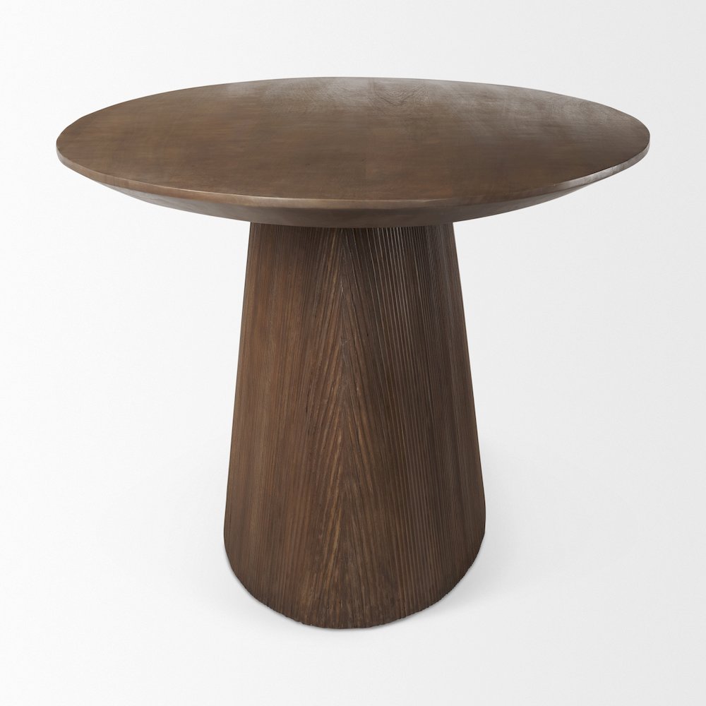 Lance 94"L x 50"W x30"H Medium Brown Solid Wood Oval Dining Table