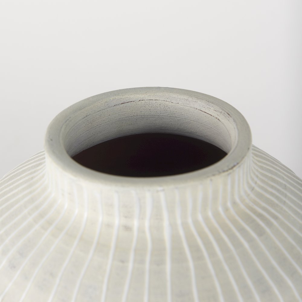Blume 12.5H Off-White Gray Textured Vase