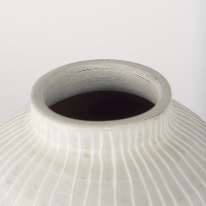 Blume 12.5H Off-White Gray Textured Vase