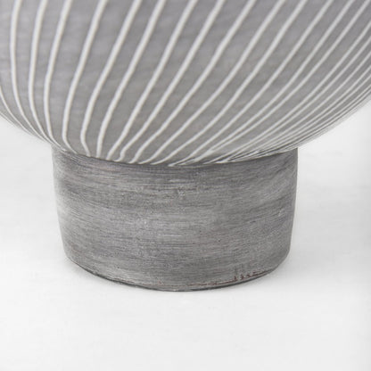 Blume 12.5H Off-White Gray Textured Vase