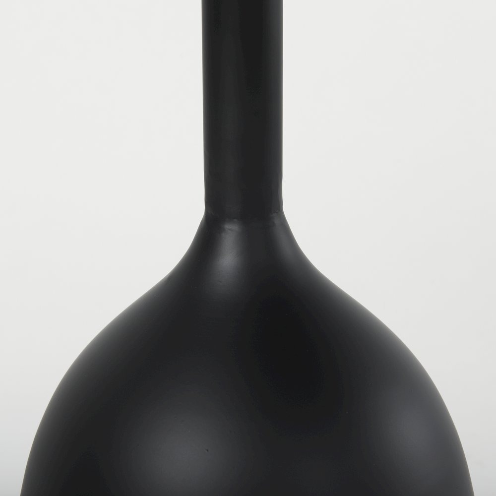 Matte Black Metal Accent Table