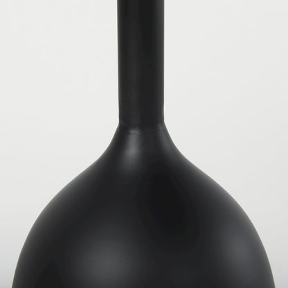 Matte Black Metal Accent Table