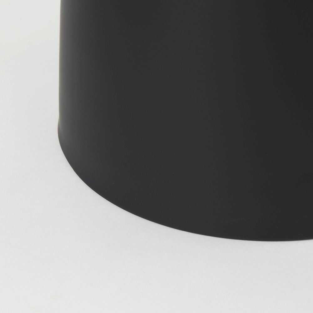 Matte Black Metal Accent Table