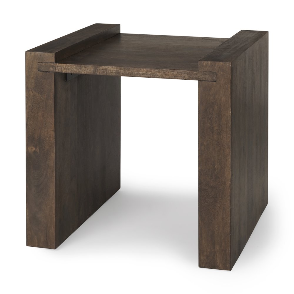 Dark Brown Wood Accent Table
