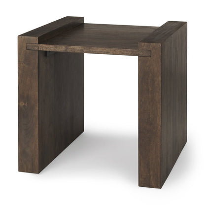 Dark Brown Wood Accent Table