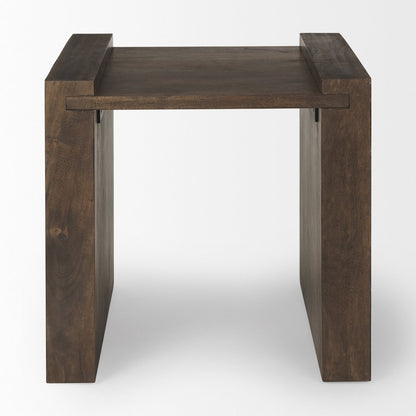 Dark Brown Wood Accent Table