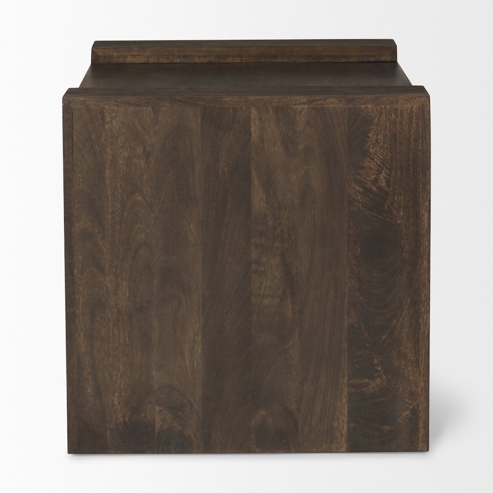 Dark Brown Wood Accent Table