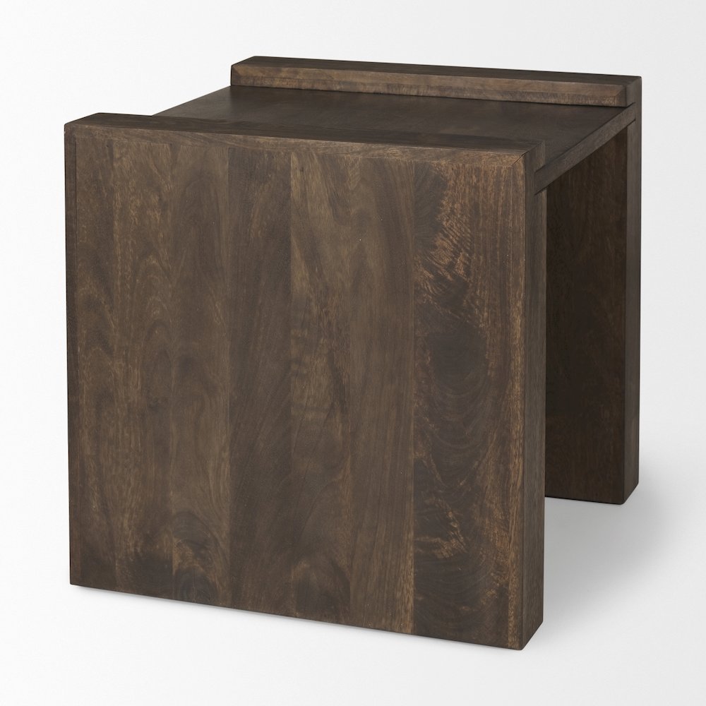 Dark Brown Wood Accent Table
