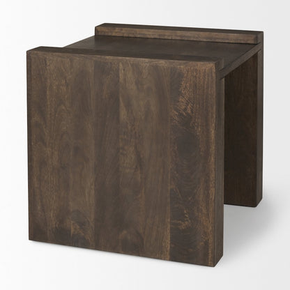 Dark Brown Wood Accent Table