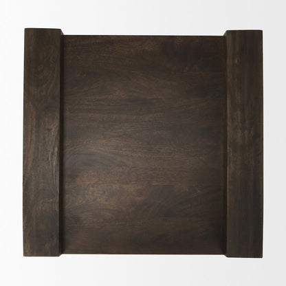 Dark Brown Wood Accent Table
