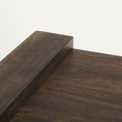 Dark Brown Wood Accent Table