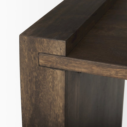 Dark Brown Wood Accent Table