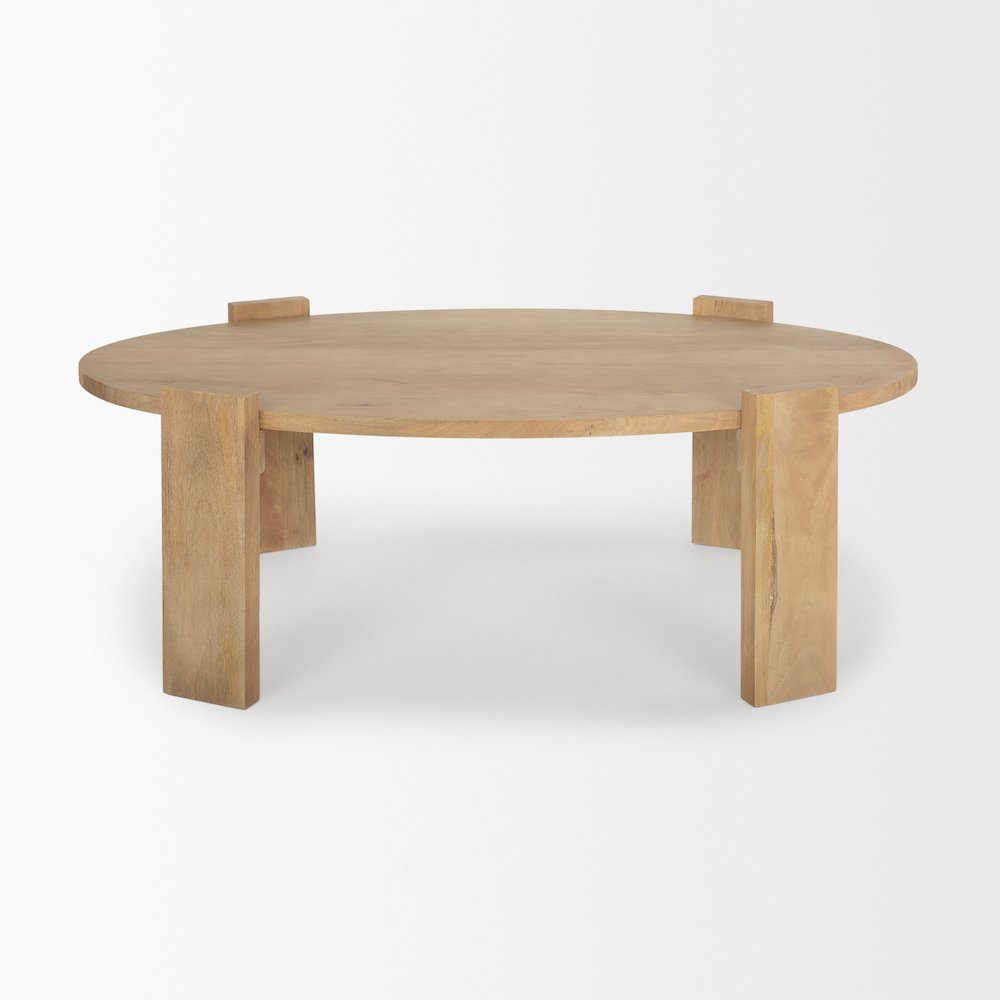 Light Brown Oblong Coffee Table