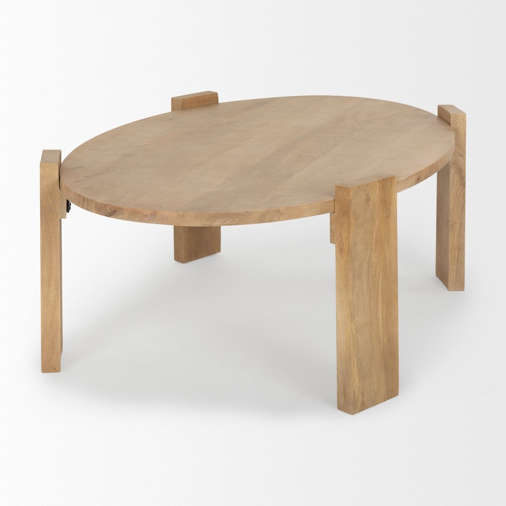 Light Brown Oblong Coffee Table