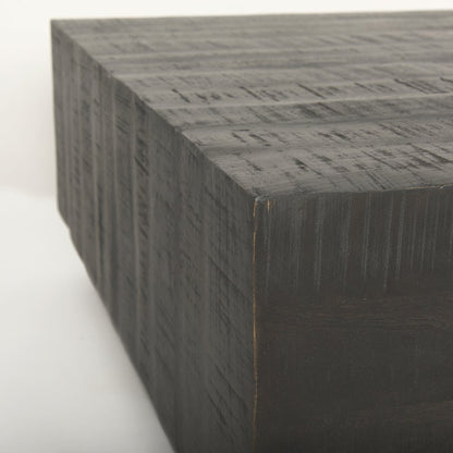 Dark Brown Wood Square Coffee Table