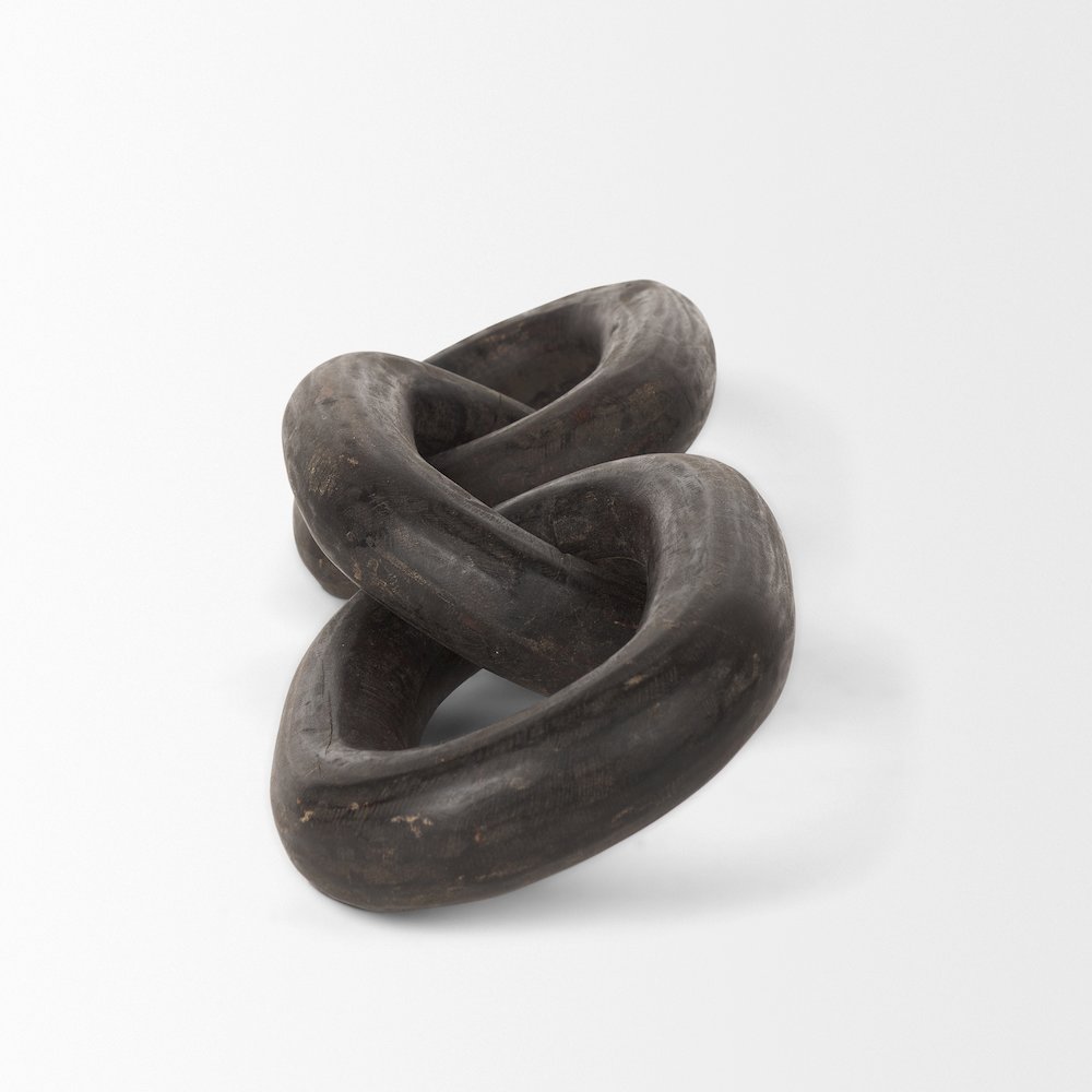 Tayla Large Black-Brown Wood Chain Link