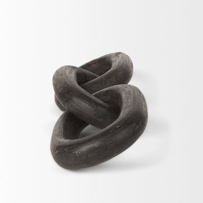 Tayla Large Black-Brown Wood Chain Link