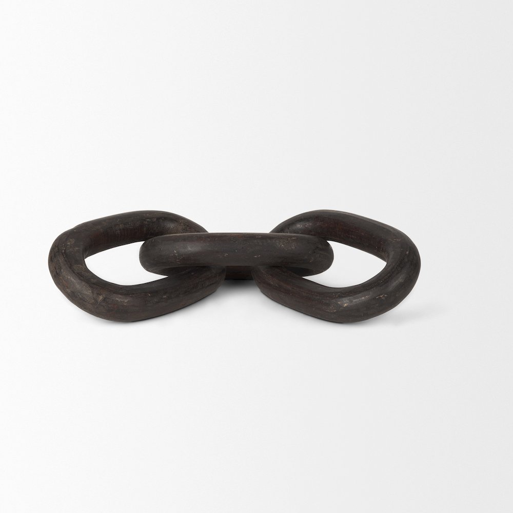 Tayla Large Black-Brown Wood Chain Link