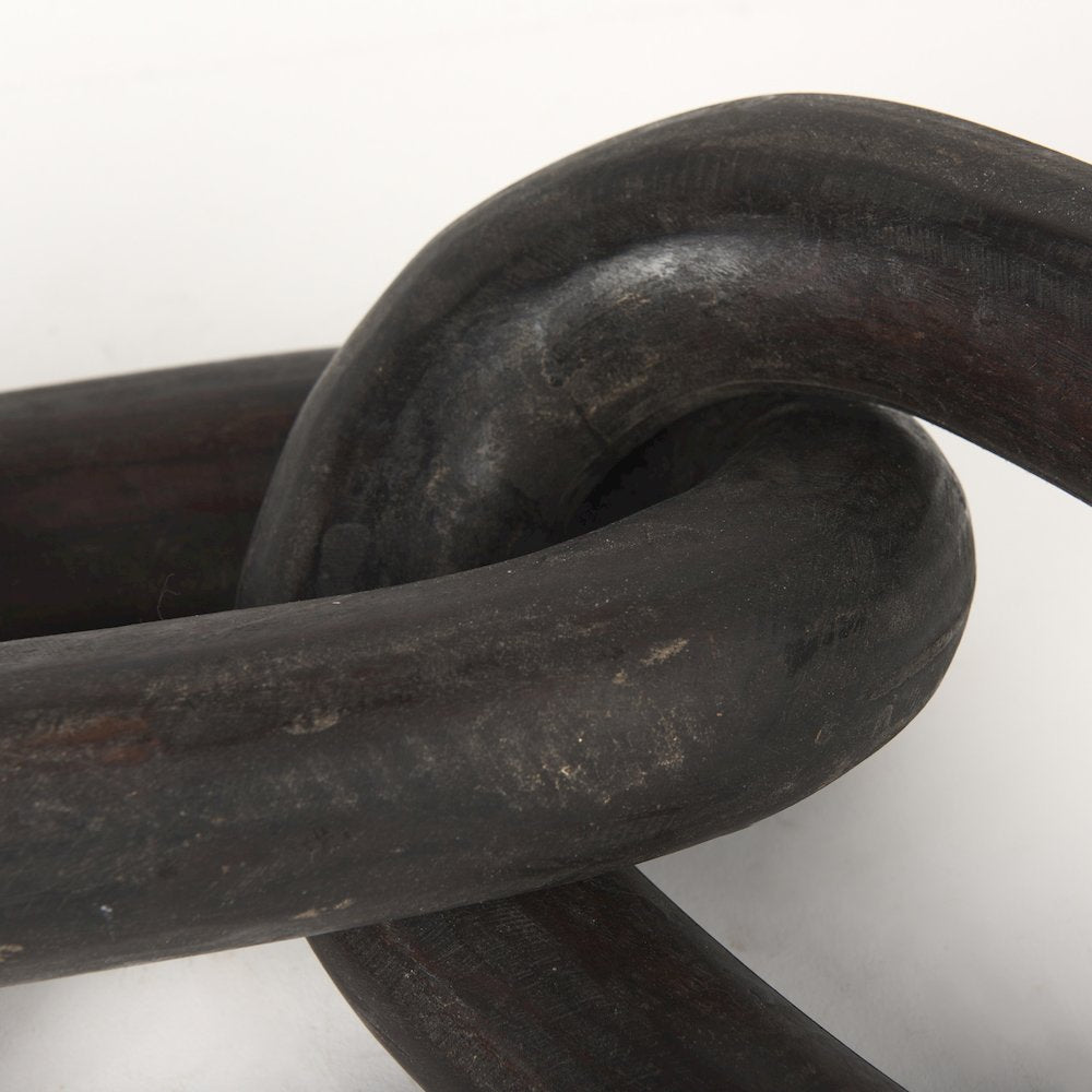 Tayla Large Black-Brown Wood Chain Link