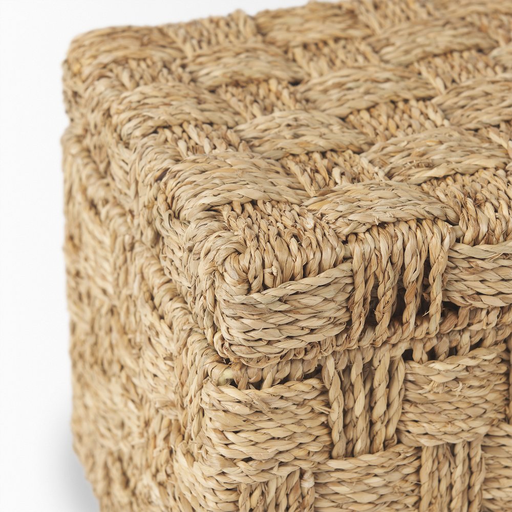 Set Of 2 Seagrass Boxes With Lids
