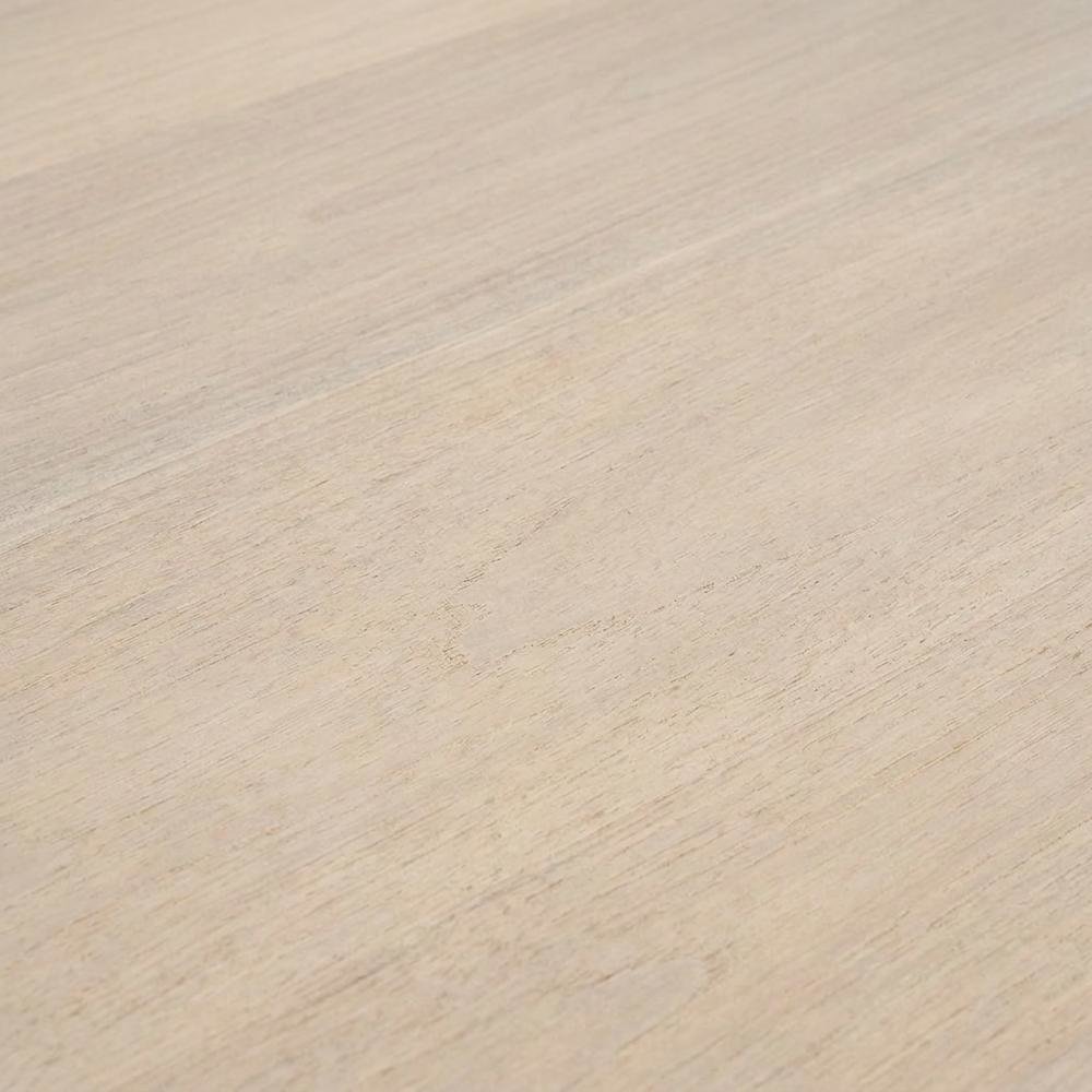 Light Brown Mango Wood Dining Table with Travertine Top for Elegant Homes