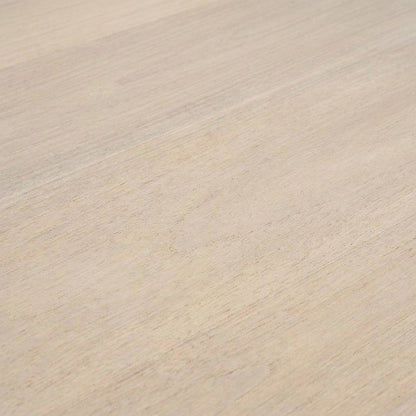 Light Brown Mango Wood Dining Table with Travertine Top for Elegant Homes