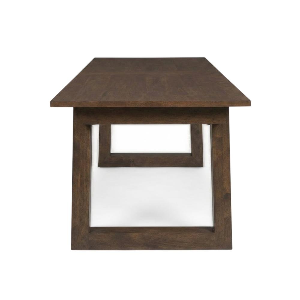 Dark Brown Extendable Dining Table with Oak and Birch Legs