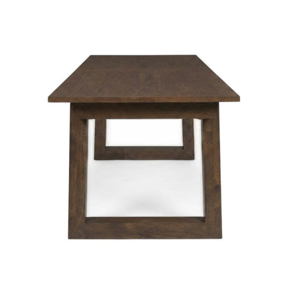 Dark Brown Extendable Dining Table with Oak and Birch Legs