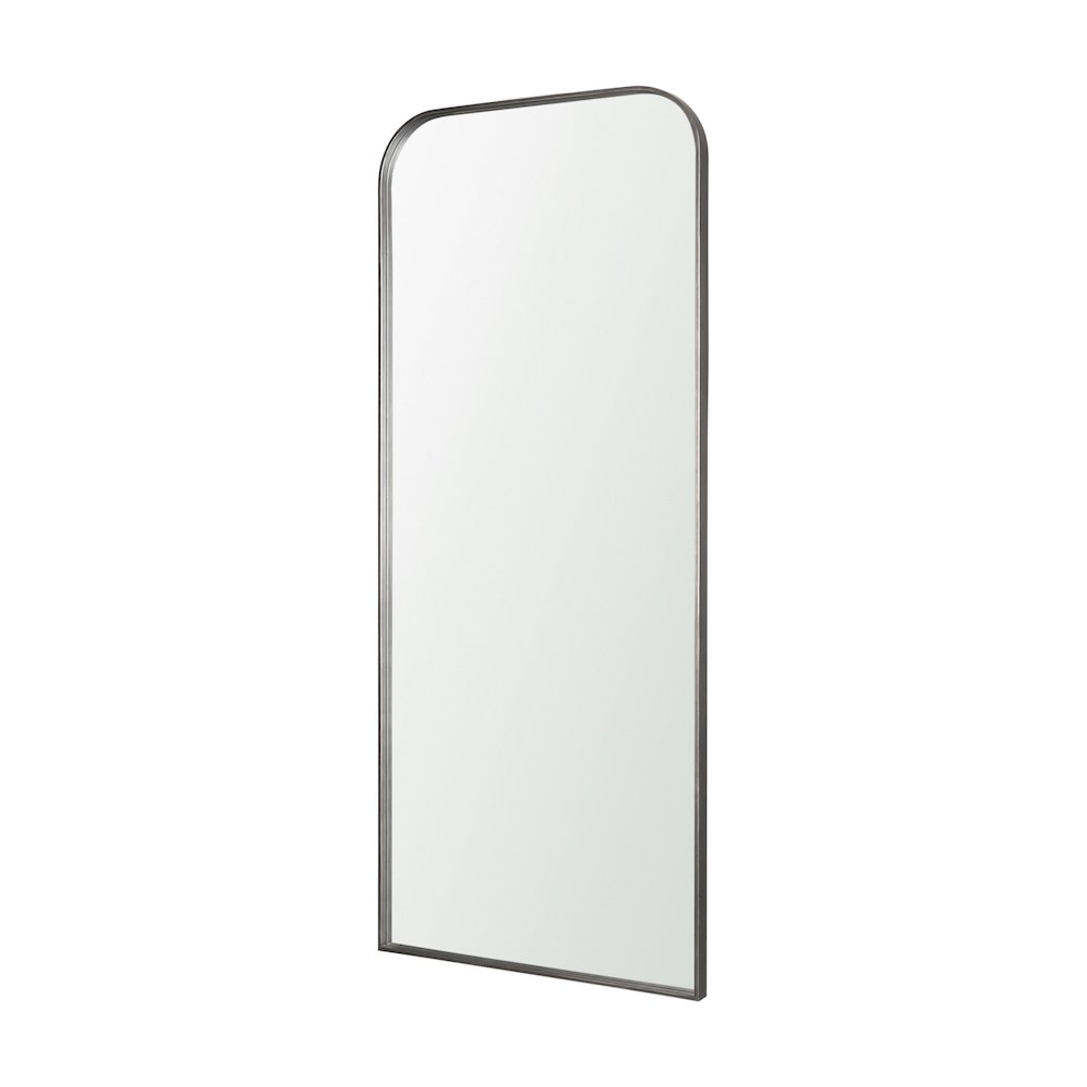Tamira Tall Brushed Gunmetal Metal Arched Mirror