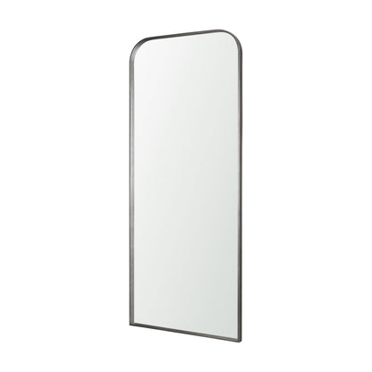 Tamira Tall Brushed Gunmetal Metal Arched Mirror