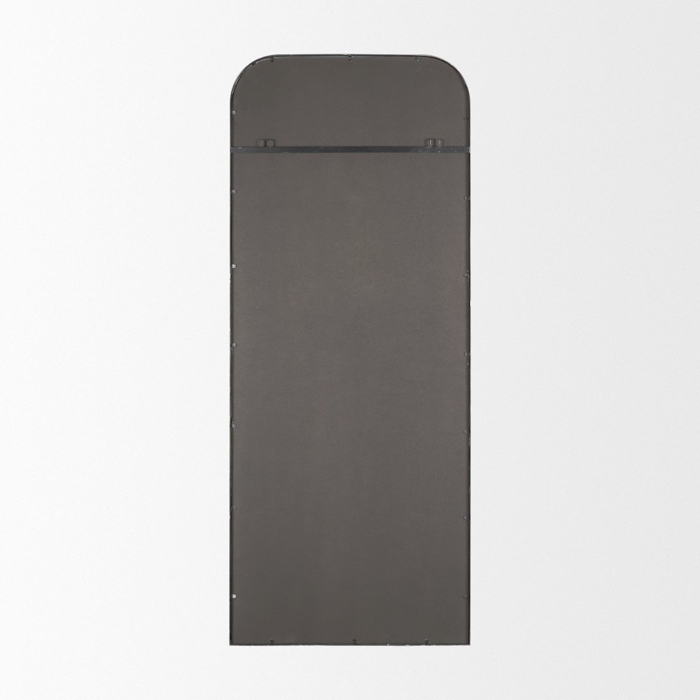 Tamira Tall Brushed Gunmetal Metal Arched Mirror