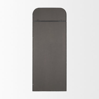 Tamira Tall Brushed Gunmetal Metal Arched Mirror