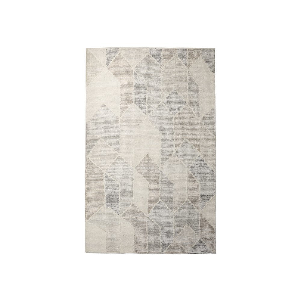 Kolt 8x10 Neutral Geometric Patterned Wool Area Rug