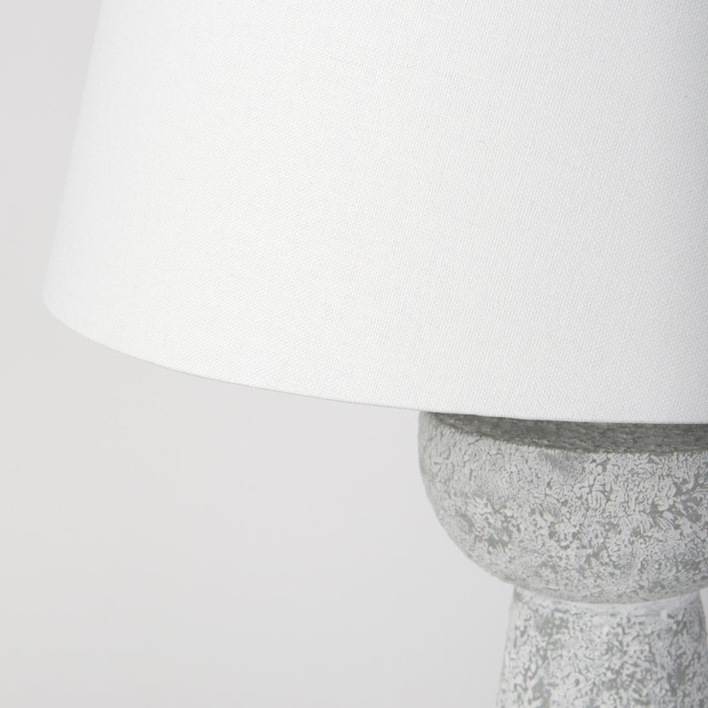 Julia 16.0L x 16.0W x 27.0H Gray Antique Painted Cement Table Lamp