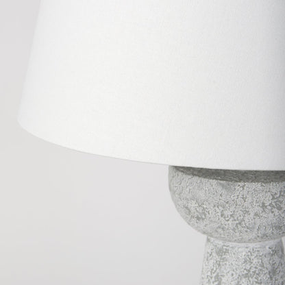 Julia 16.0L x 16.0W x 27.0H Gray Antique Painted Cement Table Lamp