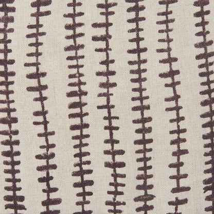 Jenna Beige w/ Merlot Print Linen Square Decorative Pillow Cover