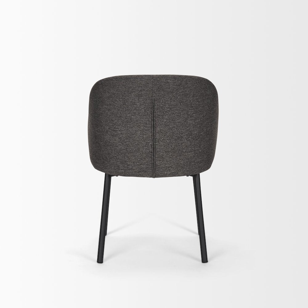 Shannon Dining Chair w/ Gray Fabric & Matte Black Metal