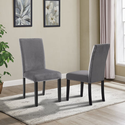 Ashzo 6-Pc Dining Set, Hairpin Dining Table with 4 Chairs and Bench, Gray