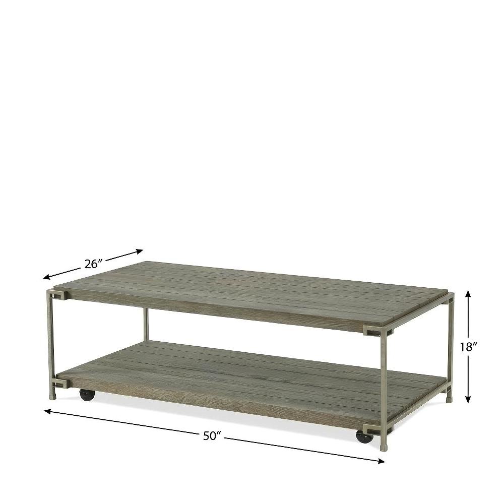 Aged Graphite 3-Piece Wood Living Room Table Set with Coffee and End Tables