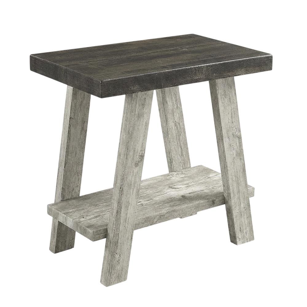 Brown, Side Table, Open Shelf, Quality Build, Durable Wood Frame