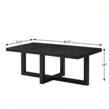 Black Contemporary Coffee Table with Sturdy Build and Sleek Modern Design